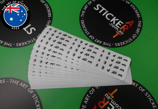Custom Printed Clear Pictograph Stickers