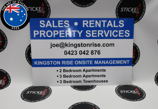 Custom Signage Kingston Rise Sales Rentals Property Services Small Sign
