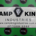 Custom Vinyl Cut Lettering and Printed Camp King Industries Business Sticker