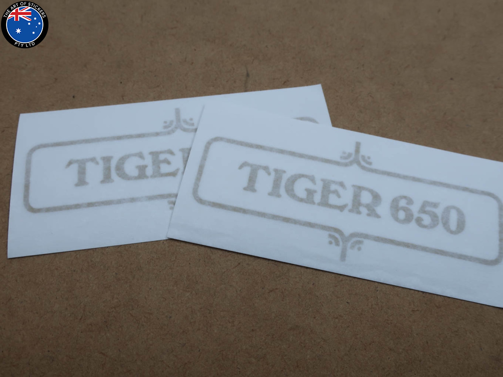 Custom Vinyl Cut Tiger 650 Decals