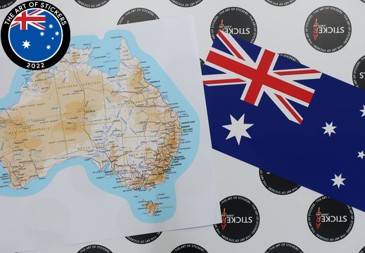 Catalogue Printed Australian Map and Flag Decals
