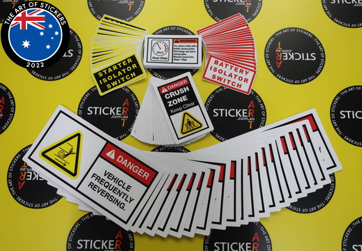 Custom Printed Die-Cut Danger and Warning Stickers