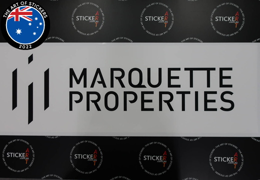 Custom Printed Marquette Properties Business Sticker