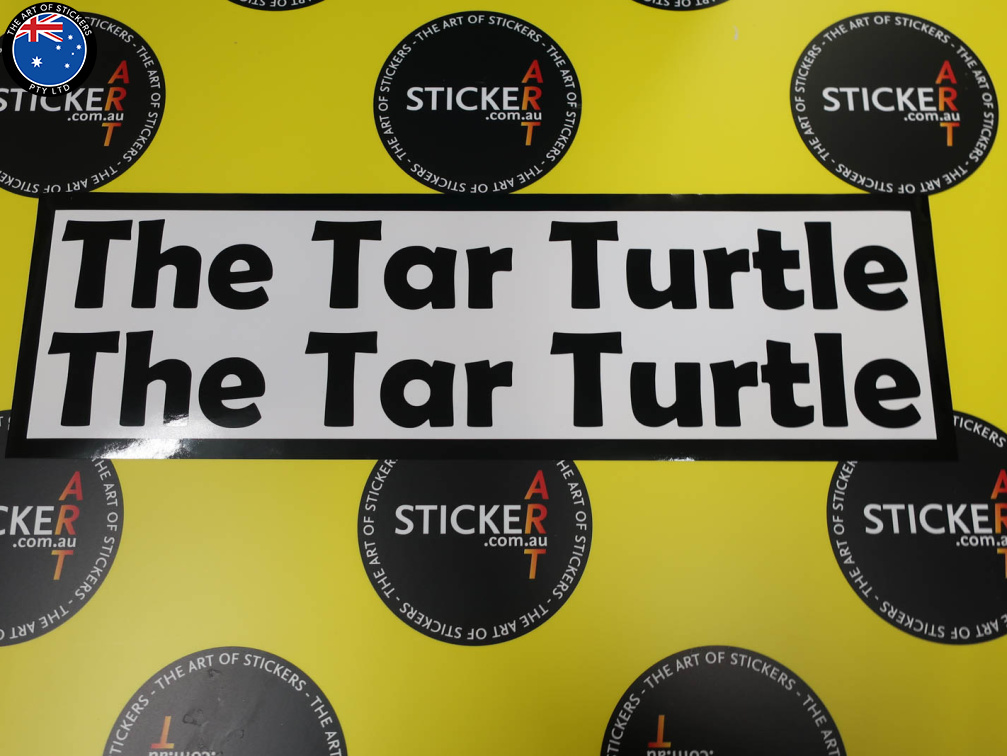 Custom Vinyl Cut The Tar Turtle Lettering Stickers