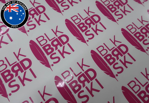 Custom Vinyl Black Bird Ski Lettering Logo Business Stickers