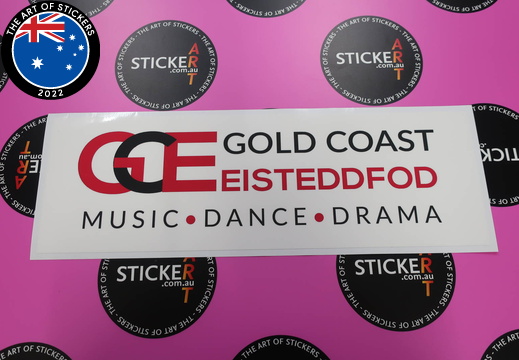 Custom Printed Gold Coast Eisteddfod Vinyl Business Stickers