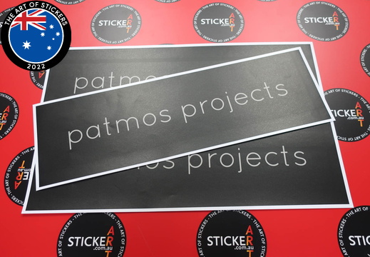 Custom Printed Matte Laminated Patmos Projects Vinyl Business Stickers