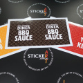 Custom Printed BBQ Tomato Ketchup and American Mustard Sauce Bottle Vinyl Business Merchandise Labels Stickers