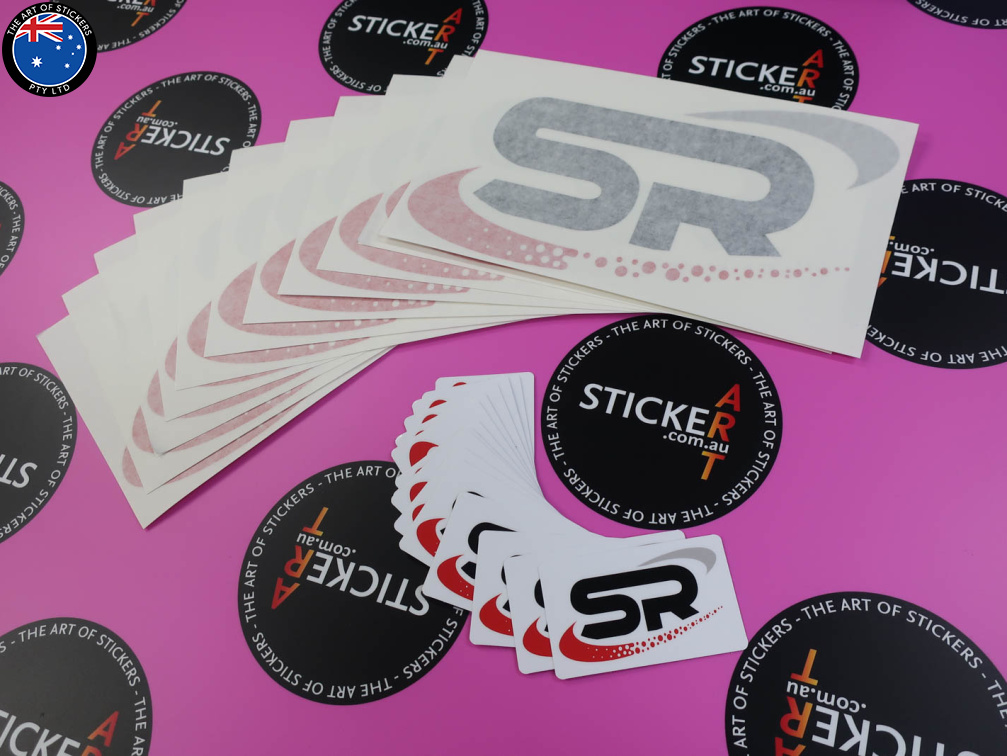 Custom Printed and Vinyl Cut Sven Racing Business Stickers