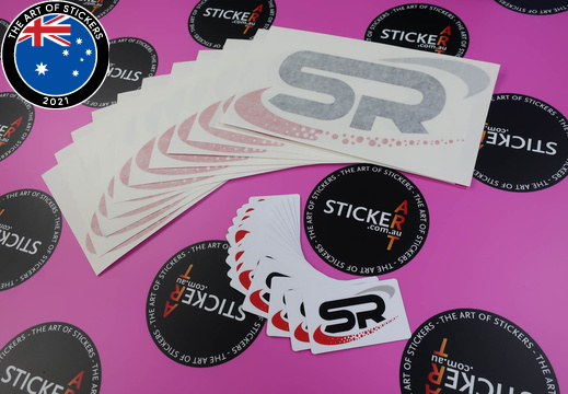 Custom Printed and Vinyl Cut Sven Racing Business Stickers