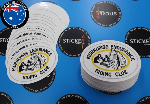 Custom Printed Contour Cut Die-Cut Murrumba Endurance Riding Club Vinyl Business Stickers