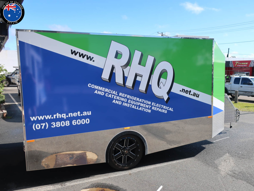 Custom Print and Vinyl Cut RHQ Vehicle Trailer Wrap Right