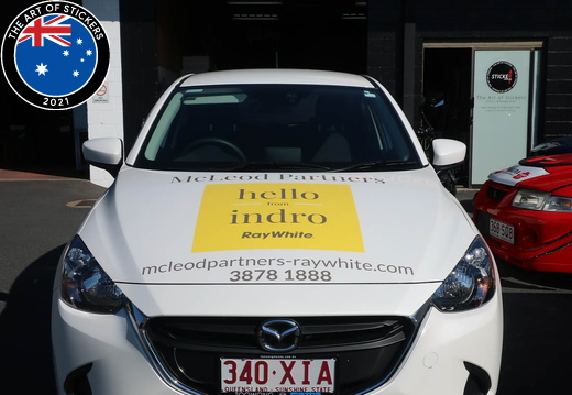 Custom McLeod Partners Ray White Indooroopilly Vehicle Business Signage Graphics Font