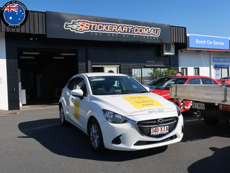 Custom Ray White Indooroopilly Vehicle Business Signage Graphics Front Angle