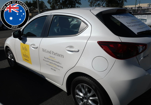 Custom Ray White Indooroopilly Vehicle Business Signage Graphics Side