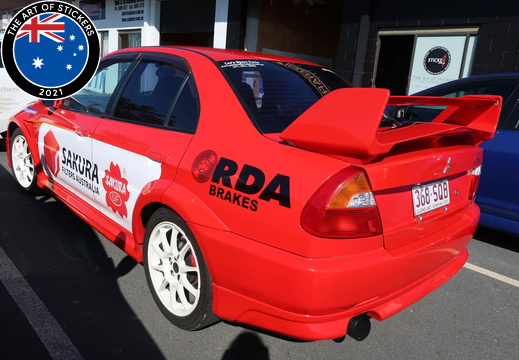 Custom RDA Brakes Sakura Filters Australia Vehicle Business Signage Graphics Side Angle