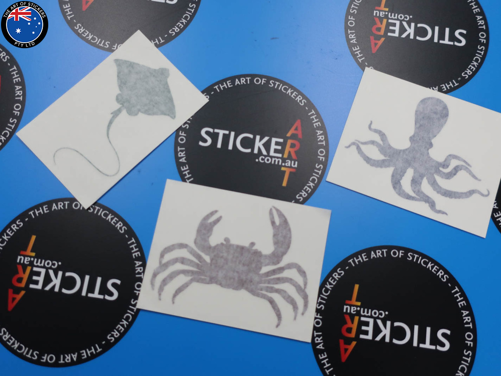 Catalogue Vinyl Cut Sea Creature Silhouette Stickers