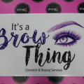 Custom Printed Contour Cut Die-Cut It's a Brow Thing Clear Vinyl Business Stickers