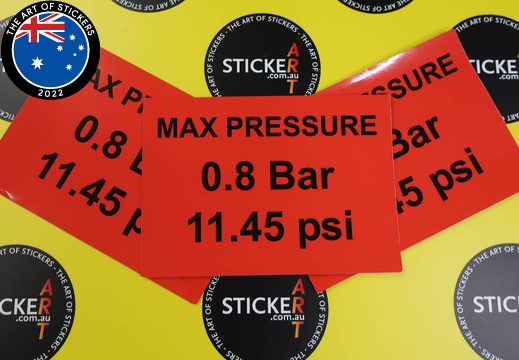 Custom Printed Contour Cut Die-Cut Max Pressure Vinyl Business Stickers