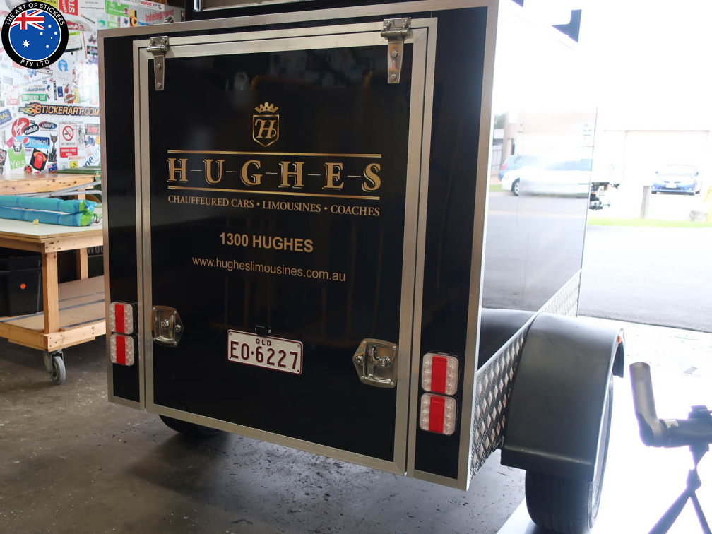 Custom Printed Installed Hughes Limousines Business Vehicle Signage - Rear