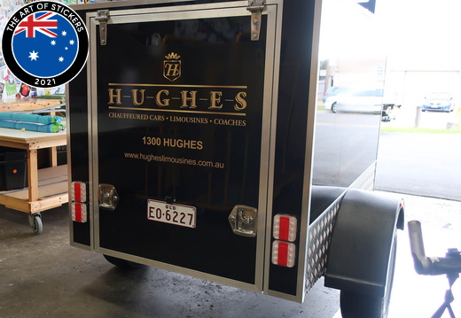 Custom Printed Installed Hughes Limousines Business Vehicle Signage - Rear