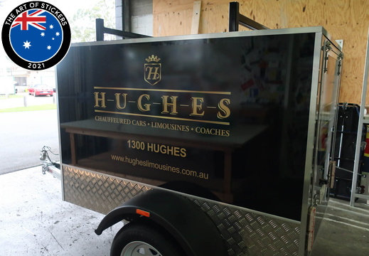 Custom Printed Installed Hughes Limousines Business Vehicle Signage Side