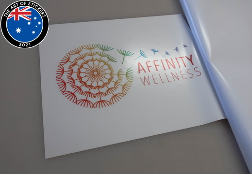 Custom Printed Contour Cut Die-Cut Affinity Wellness Vinyl Business Stickers