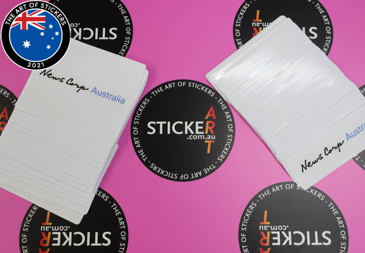 Custom Printed Contour Cut Die-Cut News Corps Australia Vinyl Business Stickers