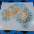 Catalogue Printed Contour Cut Australian Map Vinyl Stickers