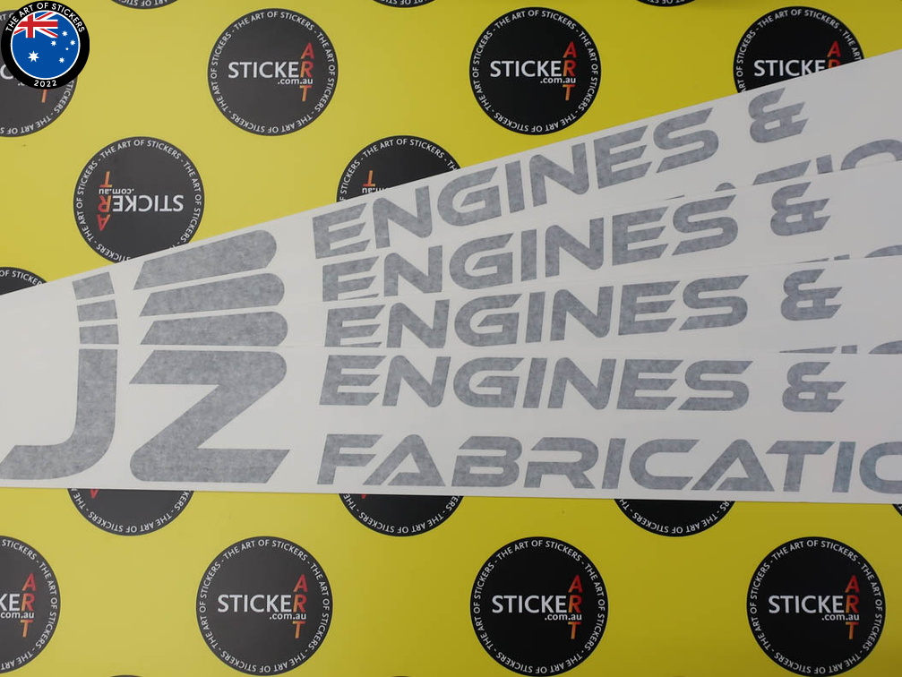 Custom Vinyl Cut Lettering DJZ Engines & Fabrication Business Stickers