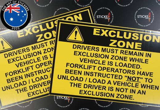 Custom Exclusion Zone Corflute Business Signage 