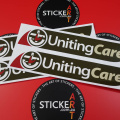 Custom Printed Contour Cut Uniting Care Logo Vinyl Business Stickers