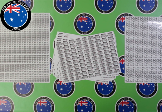 Custom Printed Contour Cut Die-Cut Micro Connect Vinyl Business Sticker Sheets