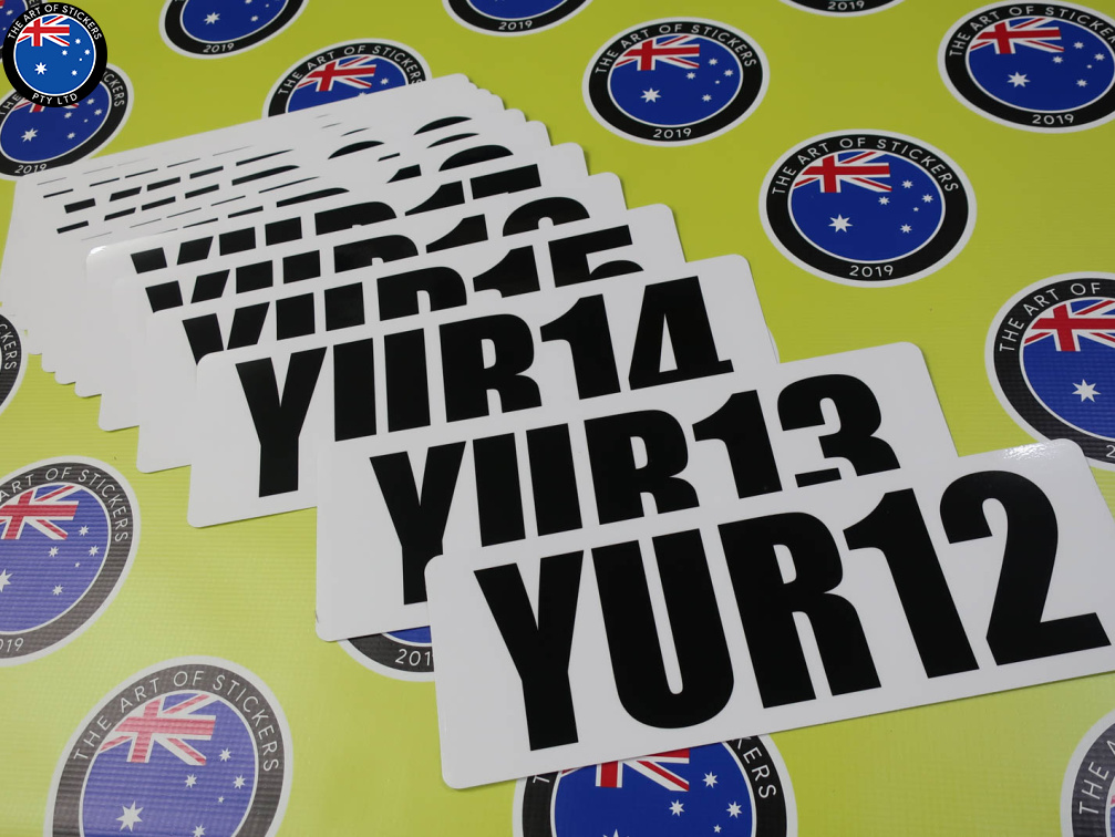 Custom Printed Contour Cut Die-Cut YUR Numeric Vinyl Business Stickers 