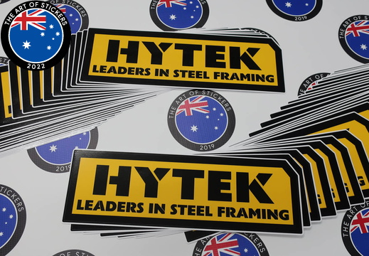Custom Printed Contour Cut Die-Cut HYTEK Business Stickers Sheets