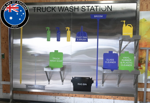 Custom Truck Wash Station Shadow Board Application