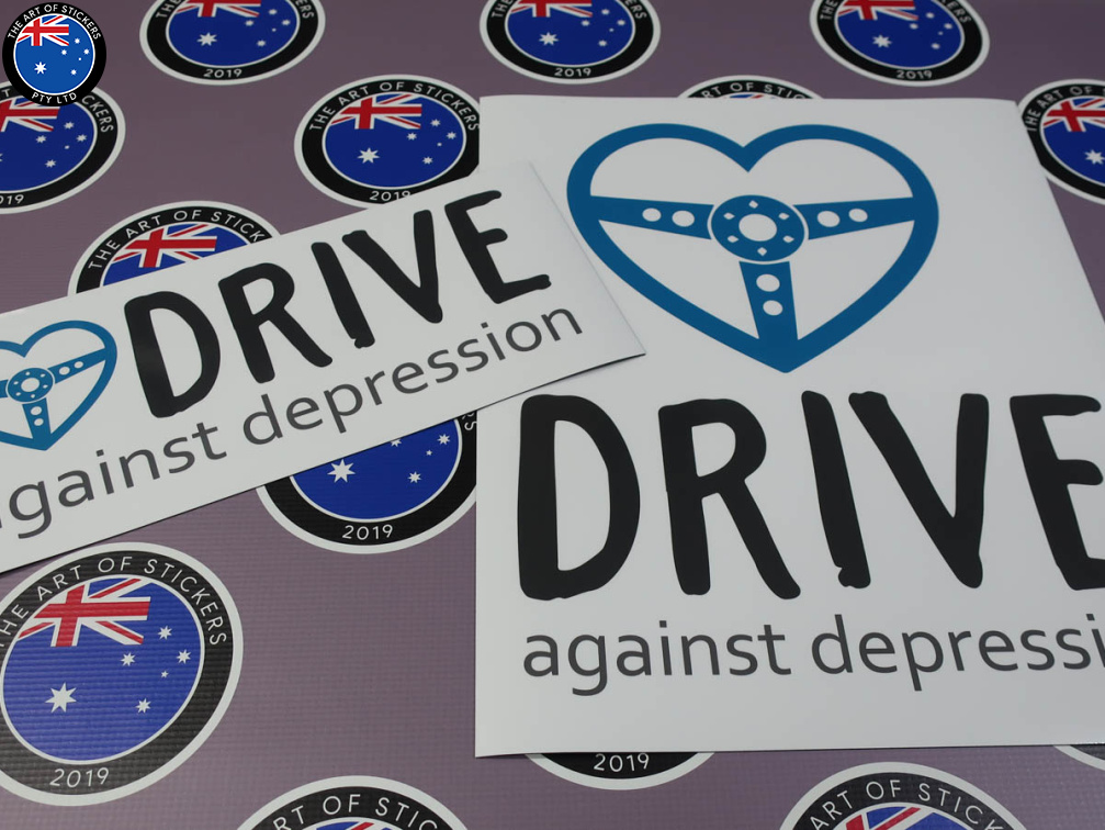 Custom Printed Drive Against Depression Business Vehicle Signage Magnets