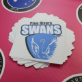 Custom Printed Matte Laminated Contour Cut Die-Cut Pine Rivers Swans Vinyl Business Stickers 