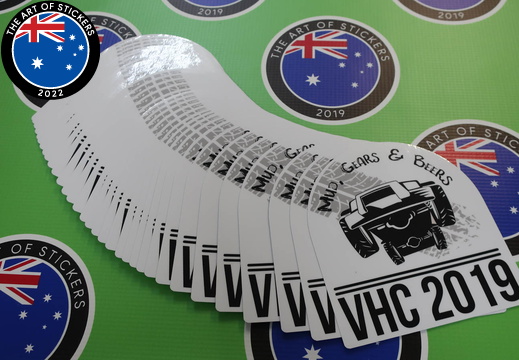 Custom Printed Contour Cut Die-Cut VHC 2019 Vinyl Business Stickers 