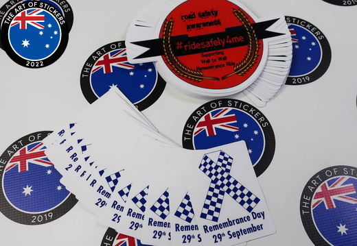 Custom Printed Contour Cut Die Cut Remembrance Day Business Stickers 
