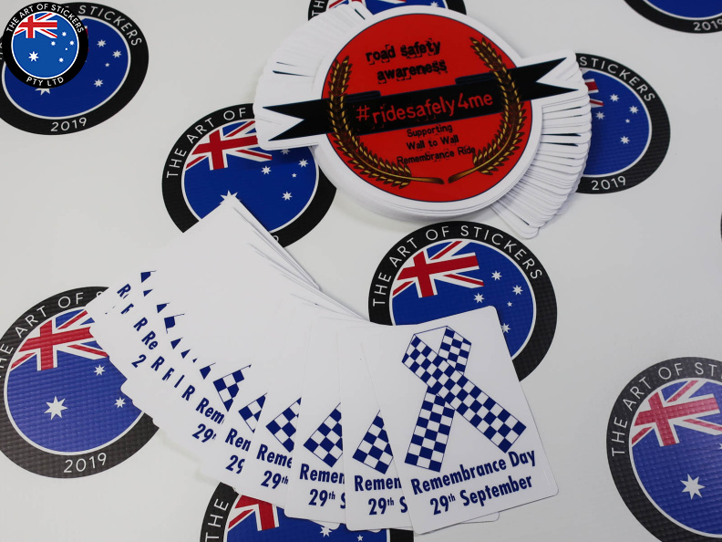 Custom Printed Contour Cut Die Cut Remembrance Day Business Stickers 