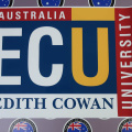 Custom Printed Contour Cut Australia Edith Cowan University Vinyl Business Stickers