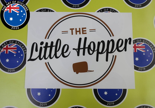 Custom Printed Contour Cut The Little Hopper Vinyl Business Stickers