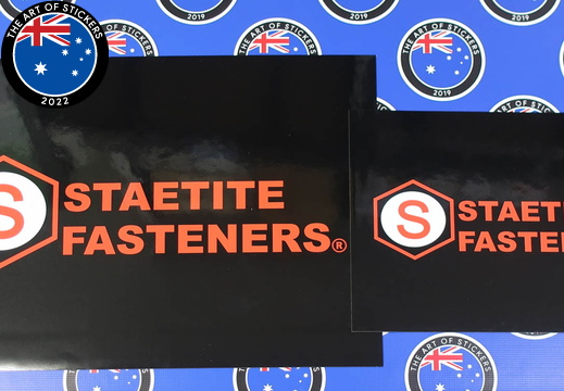 Custom Printed Staetite Fasteners Vinyl Business Stickers 