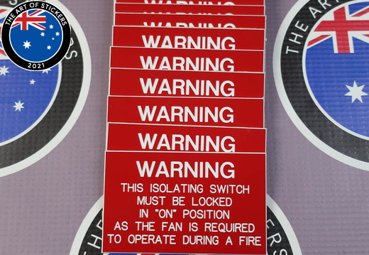 Custom Laser Etched Supavac Warning Business Signage 