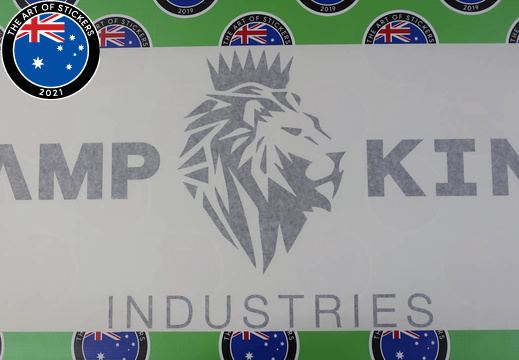 Vinyl Cut Camp King Business Logo Lettering Stickers
