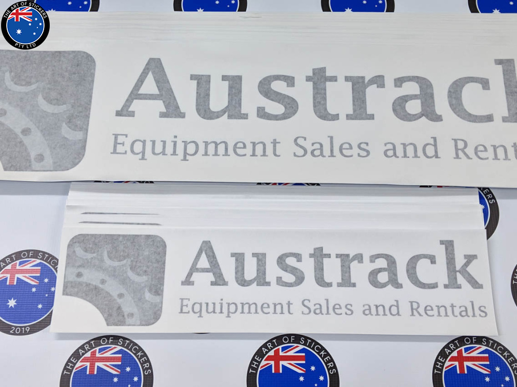 Custom Printed Contour Cut Austrack Vinyl Business Logo Lettering Stickers