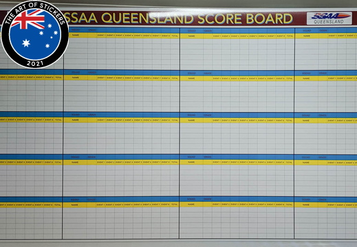 Custom Printed Dry Erase ACM SSAA Queensland Score Board Business Whiteboard