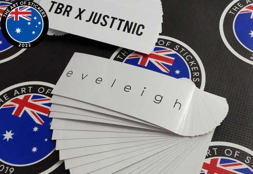 Custom Printed Contour Cut Die Cut Tbr X Justtnic Eveleigh Vinyl Business Stickers