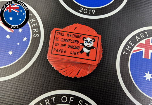 Bulk Custom Printed Contour Cut Die Cut Dancing Panda Vinyl Business Stickers